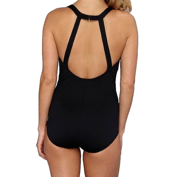 TYR DuraFast Elite Solid Halter ControlFit 1pc Swimsuit Black - Size 8 - $80 - Picture 4 of 8